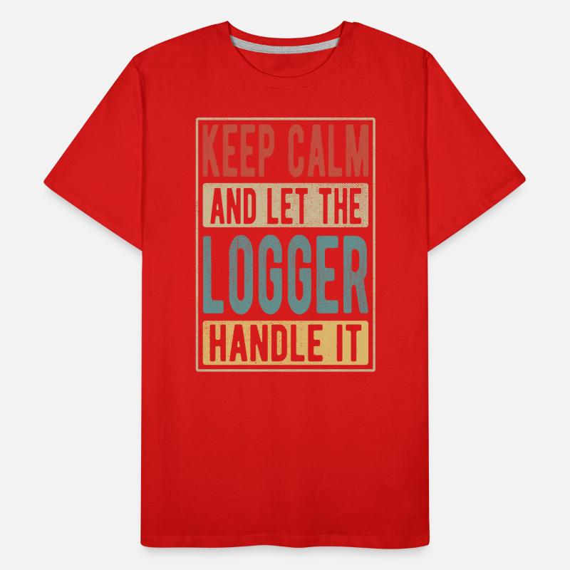 Logger Retro Gift Men's Premium Organic T-Shirt