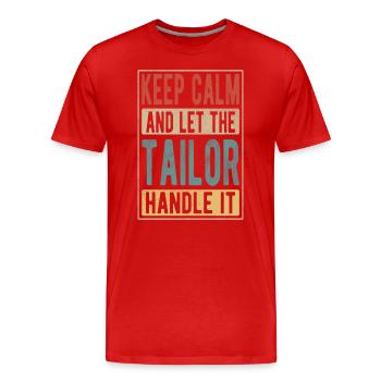 Cadeau rétro sur mesure - T-shirt bio Premium Homme - rouge - Devant - Damien (186cm)