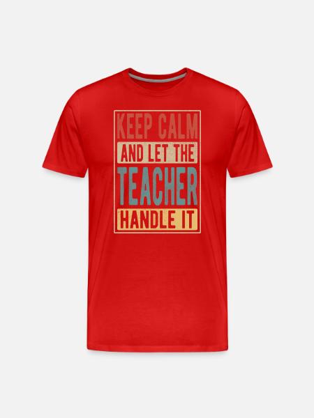 Lehrer Retro Geschenk - Männer Premium Bio T-Shirt - Rot