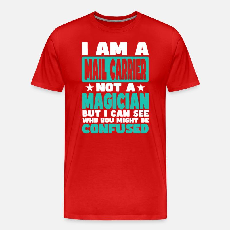 Postbote - Männer Premium Bio T-Shirt - Rot