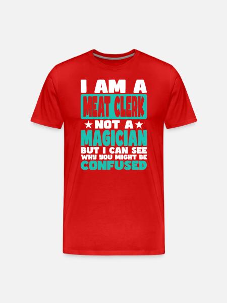 Meat Clerk - Men's Premium Organic T-Shirt - red