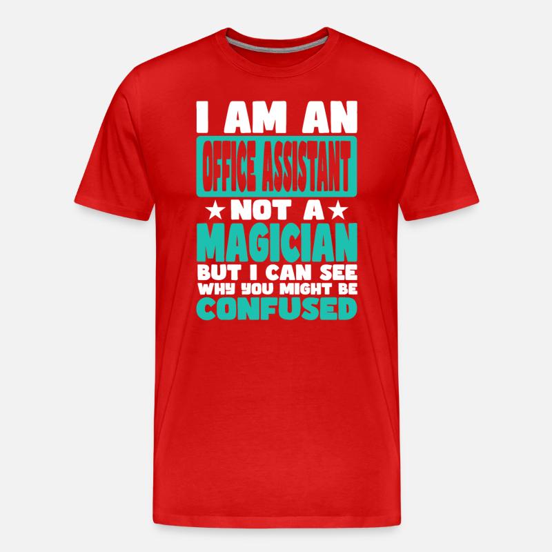 Büroassistent - Männer Premium Bio T-Shirt - Rot