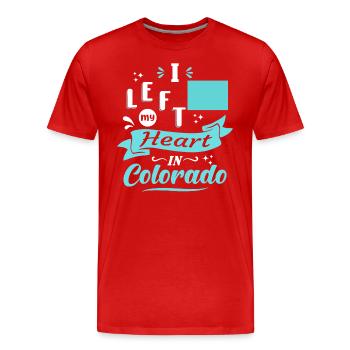 Colorado Souvenir Liebe - Männer Premium Bio T-Shirt - Rot - Vorne - Damien (186cm)