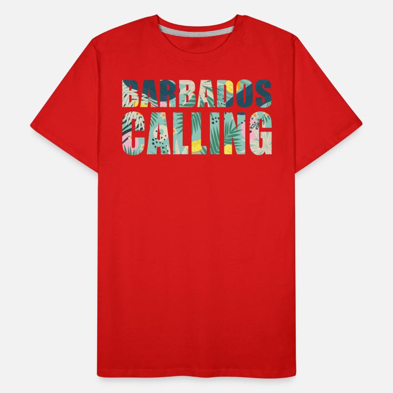 Barbade Souvenir Vacances Barbade Calling T-shirt bio Premium Homme