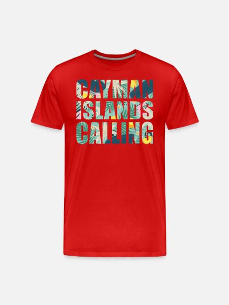 Cayman Islands Souvenir Vacation - Men's Premium Organic T-Shirt - red