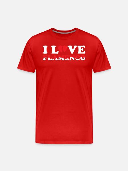 I Love Flamenco Passion & Rhythm - Men's Premium Organic T-Shirt - red