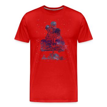 Squelettes célestes mysticisme graphique - T-shirt bio Premium Homme - rouge - Devant - Damien (186cm)