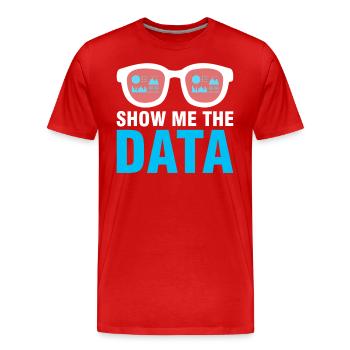 Data Engineer Zeig Mir Die Daten - Männer Premium Bio T-Shirt - Rot - Vorne - Damien (186cm)
