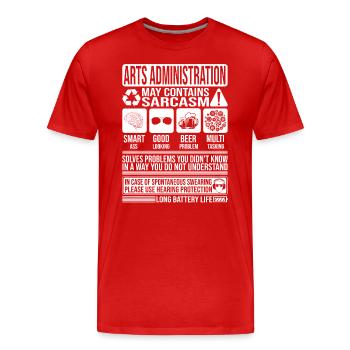 Administration des arts Sarcasme drôle cadeau Arts - T-shirt bio Premium Homme - rouge - Devant - Damien (186cm)