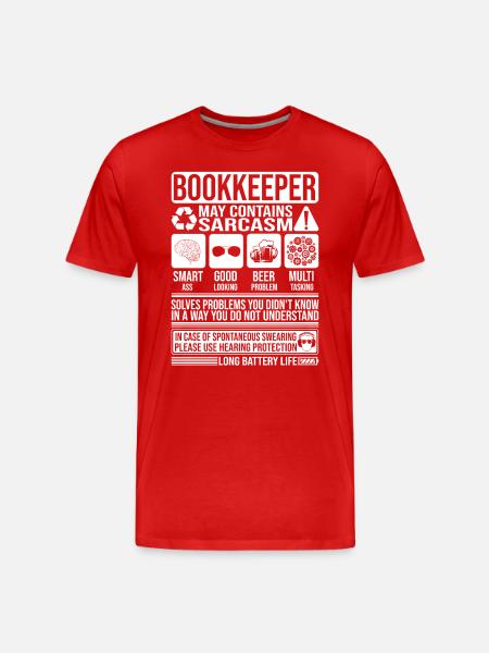 Comptable Sarcasme drôle Cadeau Comptable - T-shirt bio Premium Homme - rouge