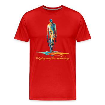 Heiße Tage Schmelzen Dahin - Männer Premium Bio T-Shirt - Rot - Vorne - Damien (186cm)