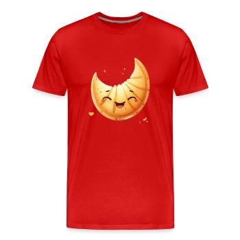 Joyeux biscuit de bonne fortune souriant - T-shirt bio Premium Homme - rouge - Devant - Damien (186cm)