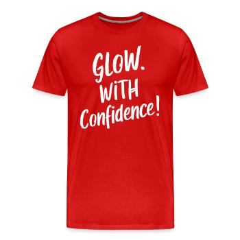 Chaque jour, une nouvelle chance de briller Motivation - T-shirt bio Premium Homme - rouge - Devant - Damien (186cm)