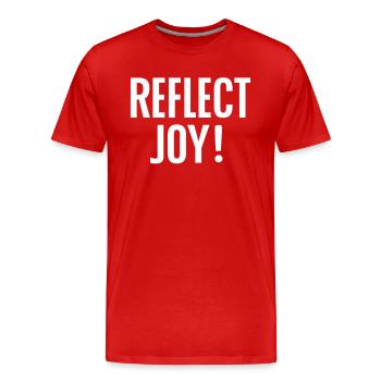 Reflect Joy - Show Your Joy - Men's Premium Organic T-Shirt - red - Front - Damien (186cm)