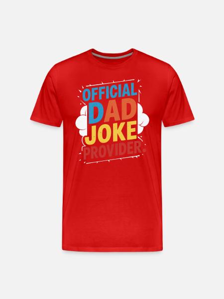 Official Dad Joke Supplier - Men's Premium Organic T-Shirt - red