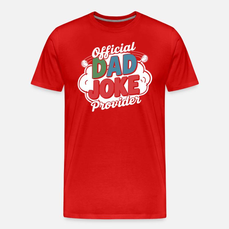 Offizieller Dad Joke Versorger - Männer Premium Bio T-Shirt - Rot