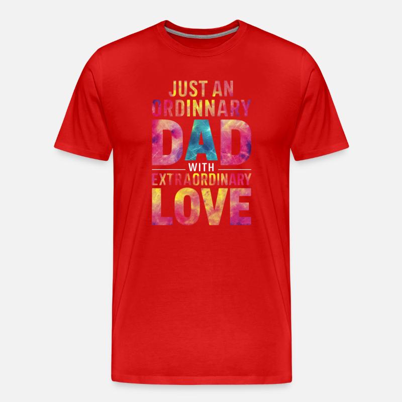 Einfach Ein Gewöhnlicher Papa - Männer Premium Bio T-Shirt - Rot
