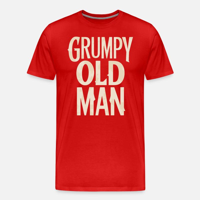 Grumpy Old Man Unverwechselbarer Stil - Männer Premium Bio T-Shirt - Rot