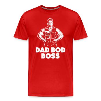 Proud father Strong character - Men's Premium Organic T-Shirt - red - Front - Damien (186cm)
