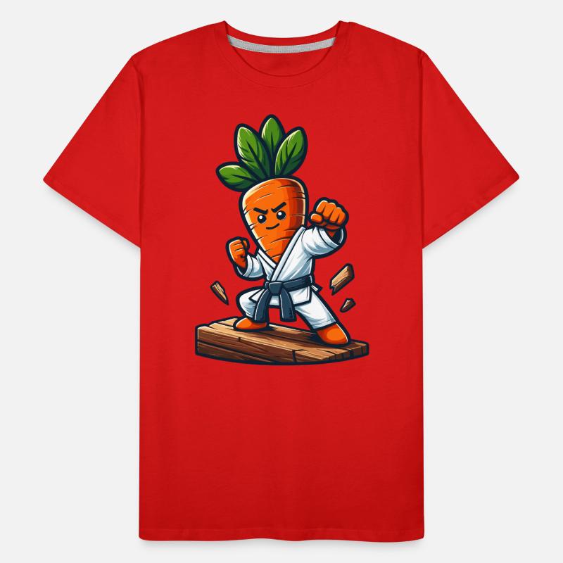 Karaté Carrot Master Fighter Pose T-shirt bio Premium Homme