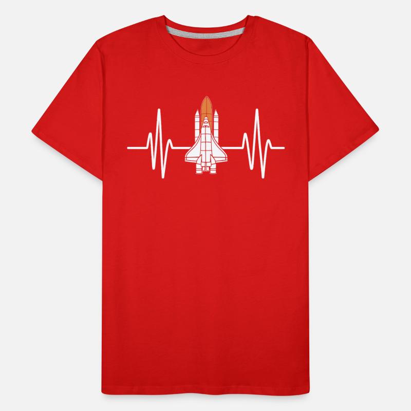 Fascination pour la navette spatiale Heartbeat T-shirt bio Premium Homme