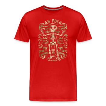 Dieu maya déesse maya Ah Puch oeuvre - T-shirt bio Premium Homme - rouge - Devant - Damien (186cm)