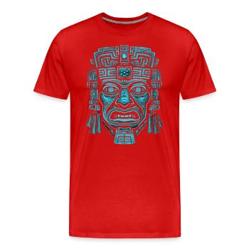 Dieu Maya Mythologie Maya Hunab Ku - T-shirt bio Premium Homme - rouge - Devant - Damien (186cm)