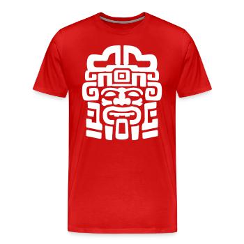 Aztec God Ancient Mythology Mictlantecuhtli - Men's Premium Organic T-Shirt - red - Front - Damien (186cm)