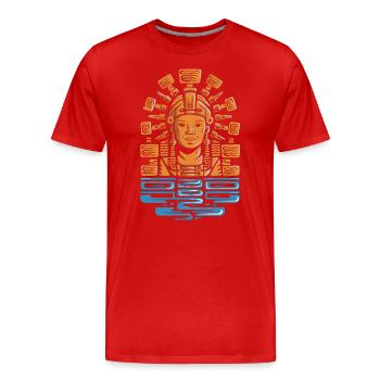 Aztec god Aztec mythology Chalchiuhtotolin - Men's Premium Organic T-Shirt - red - Front - Damien (186cm)