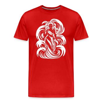Aztekengott Azteken Mythologie Chalchiuhtotolin - Männer Premium Bio T-Shirt - Rot - Vorne - Damien (186cm)
