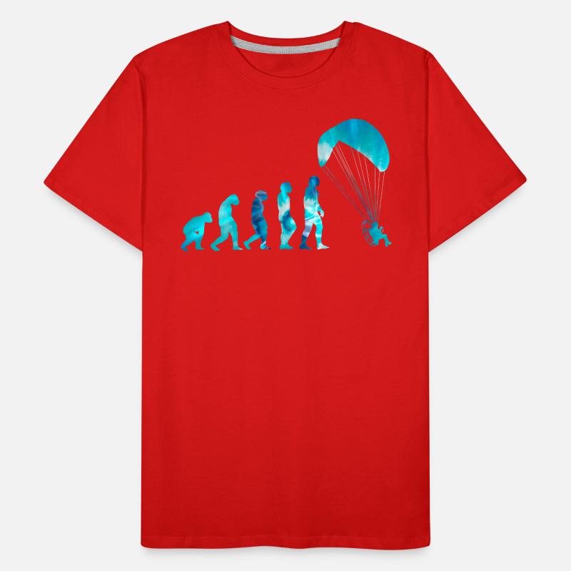 Évolution de la marche au paramoteur volant T-shirt bio Premium Homme