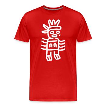Aztec God Ancient Mythology Quetzalcoatl - Men's Premium Organic T-Shirt - red - Front - Damien (186cm)