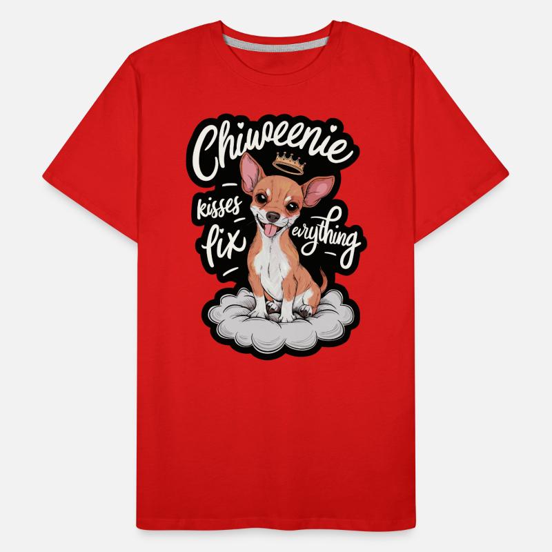 Chiweenie chien baisers Fix Everything T-shirt bio Premium Homme