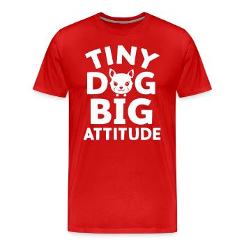 Chiweenie Hund Kleiner Hund Große Einstellung - Männer Premium Bio T-Shirt - Rot - Vorne - Damien (186cm)