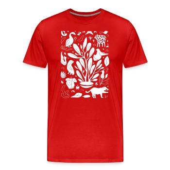 Dieu Maya Mythologie Maya Vieux Dieu Miam - T-shirt bio Premium Homme - rouge - Devant - Damien (186cm)