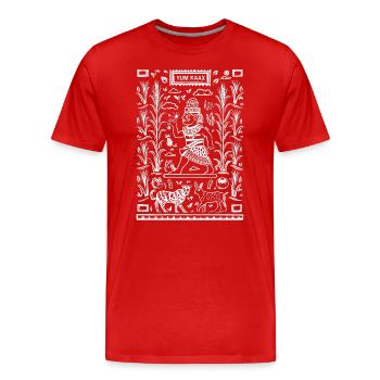 Dieu Maya Mythologie Maya Vieux Dieu Miam - T-shirt bio Premium Homme - rouge - Devant - Damien (186cm)