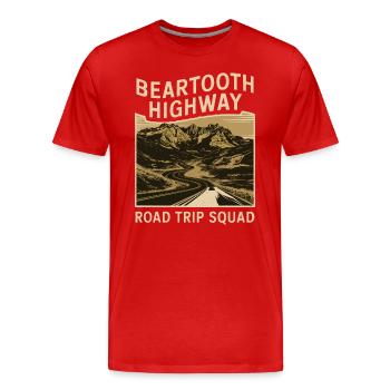 Beartooth Highway Road Trip Squad - Men's Premium Organic T-Shirt - red - Front - Damien (186cm)