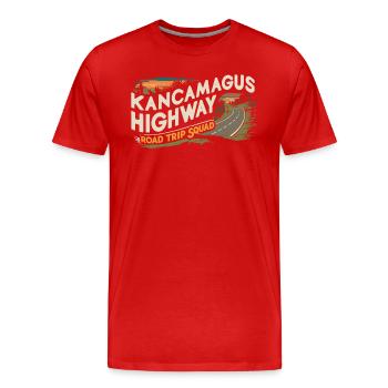 Kancamagus Highway Road Trip Squad Adventure - Men's Premium Organic T-Shirt - red - Front - Damien (186cm)