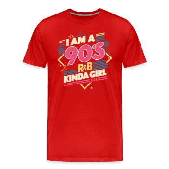 I'm a 90s R&B girl fan - Men's Premium Organic T-Shirt - red - Front - Damien (186cm)