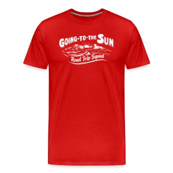 Going To The Sun Road Trip Squad Adventure Graphismes - T-shirt bio Premium Homme - rouge - Devant - Damien (186cm)