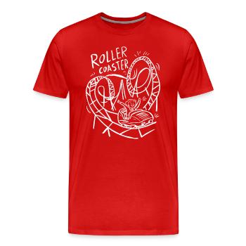 Roller Coaster Adventure Graphics Fun - Men's Premium Organic T-Shirt - red - Front - Damien (186cm)