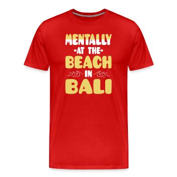 Bali Beach Holiday Souvenir - Men's Premium Organic T-Shirt - red - Front - Damien (186cm)