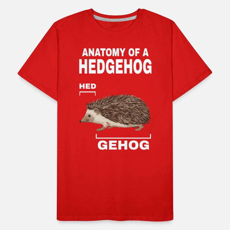 Anatomie d’un hérisson HED GEHOG hérisson avec mignon T-shirt bio Premium Homme