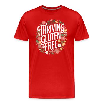 Erfolgreich Glutenfrei Leben - Männer Premium Bio T-Shirt - Rot - Vorne - Damien (186cm)