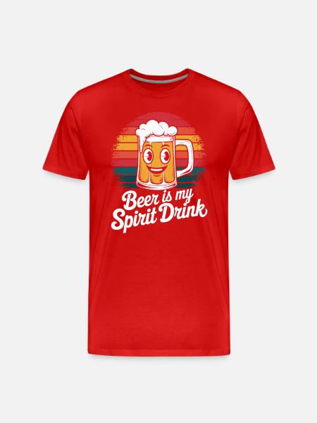 Beer is my spiritual drink - Men's Premium Organic T-Shirt - red