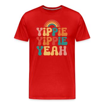 Yippie Yippie Yeah - T-shirt bio Premium Homme - rouge - Devant - Damien (186cm)