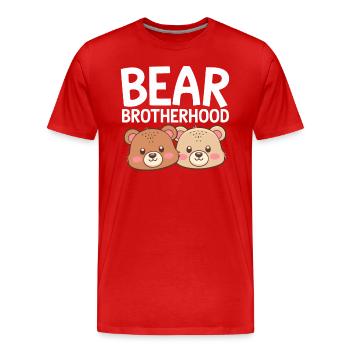 Les groupes d’ours conçoivent la confrérie des ours - T-shirt bio Premium Homme - rouge - Devant - Damien (186cm)