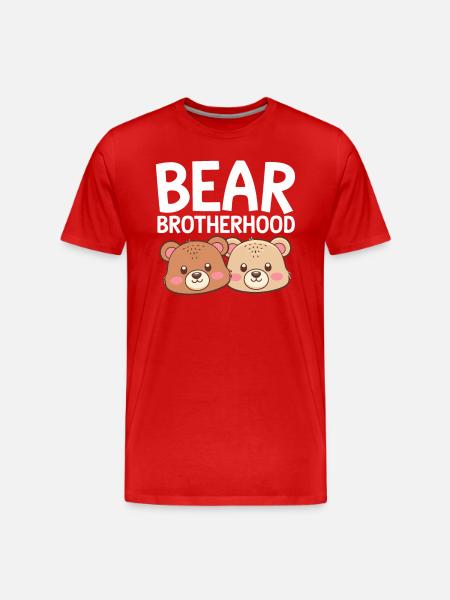 Bears Groups Design Bears Brotherhood - Men's Premium Organic T-Shirt - red