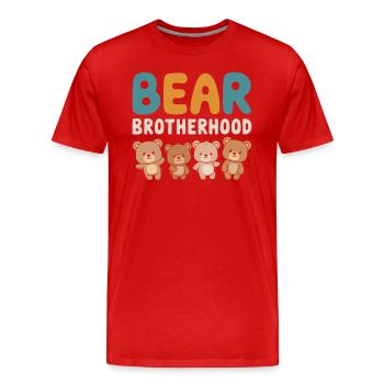Les groupes d’ours conçoivent la confrérie des ours - T-shirt bio Premium Homme - rouge - Devant - Damien (186cm)