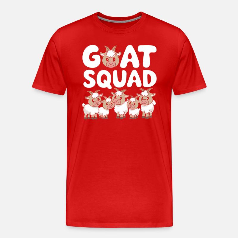 Ziege Gruppen Design Ziege Squad - Männer Premium Bio T-Shirt - Rot